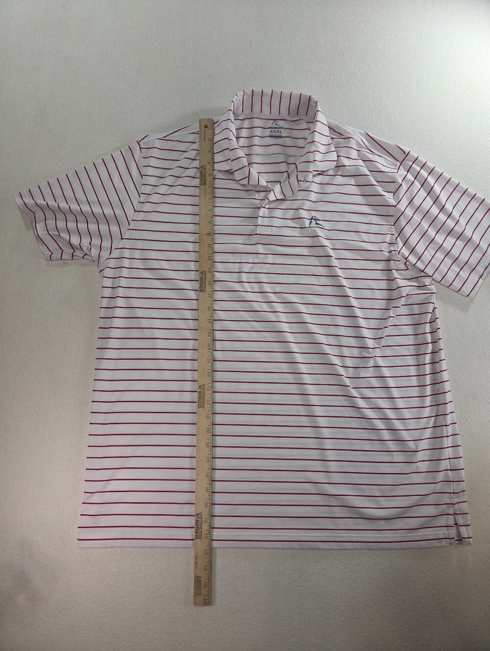 Rhoback Land of the Free Striped Performance Polo Men’s XXXL White Red USA Flag - Picture 5 of 7